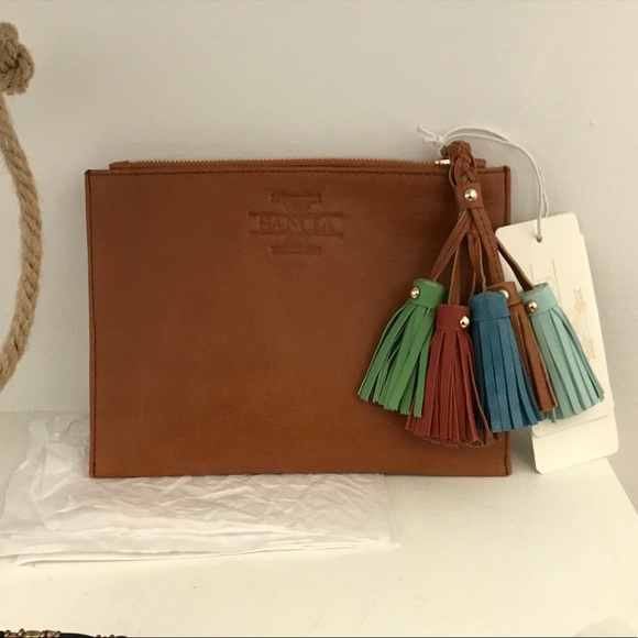 4xHP! New in Box! GORGEOUS leather SANCIA clutch! - Picture 3 of 8